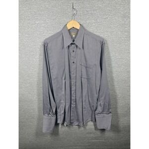 Chiarelli Gray Button Up Men’s Long Sleeve Shirt Size 15.5 34/35